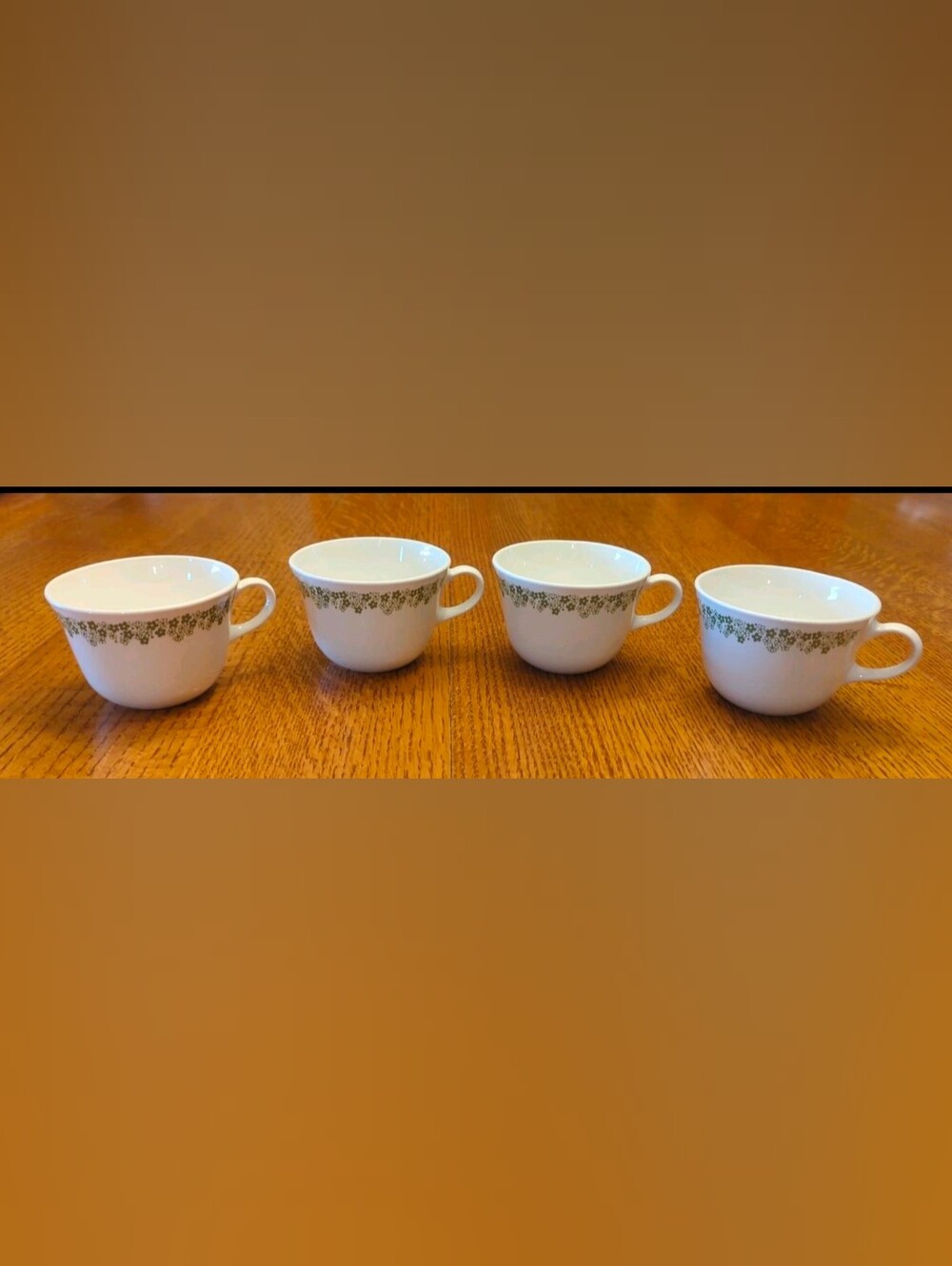 Corelle │Spring Blossom Crazy Daisy │Set of 4 Coffee Cups │Vintage